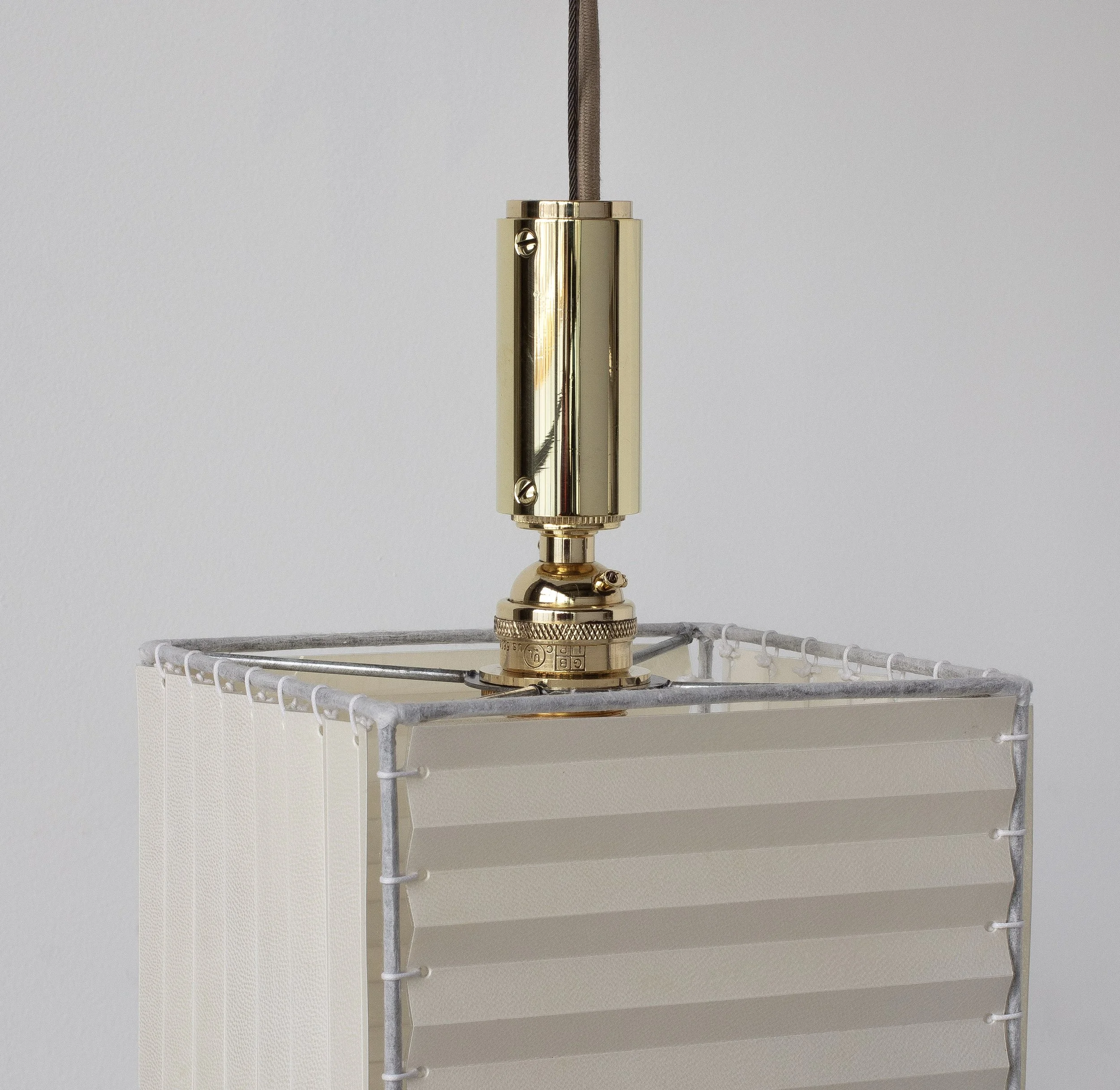 SERIES 03 SMALL PENDANT - POLISHED UNLACQUERED BRASS - GOATSKIN